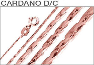 Sterling Silver Rose Gold Plated Cardano D/c Chains