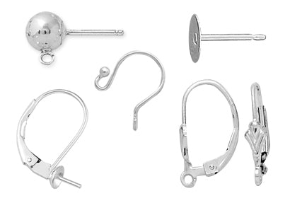 Sterling Silver Earring Parts