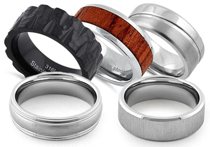 Steel Wedding Bands