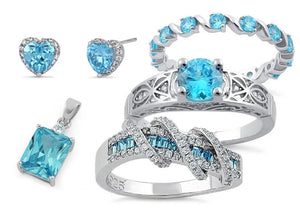 Blue Topaz CZ Jewelry