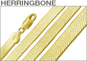 Sterling Silver Gold Plated Herringbone Chains