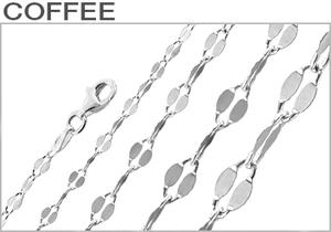 Sterling Silver Coffee Chains