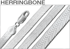 Sterling Silver Herringbone Chains