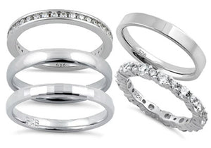 Sterling Silver Wedding Bands