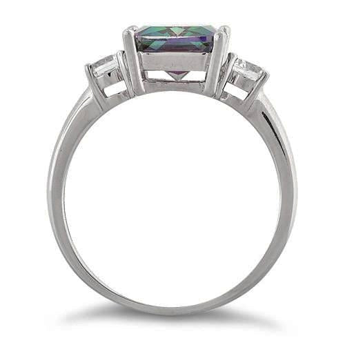 Sterling Silver Mystic Rainbow CZ Ring