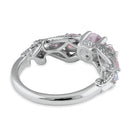 Sterling Silver Iridescent Rainbow CZ Ring