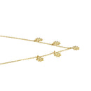 Solid 14K Gold Flower Charm Necklace