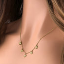 Solid 14K Gold Flower Charm Necklace