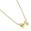 Solid 14K Gold Bow CZ Necklace