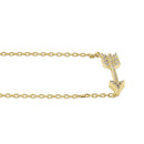 Solid 14K Gold Arrow CZ Necklace