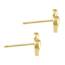 Solid 14K Gold Ribbon Heart Earrings
