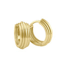 Solid 14K Gold Chunky Layered Hoop Earrings