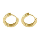 Solid 14K Gold Chunky Layered Hoop Earrings