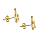 Solid 14K Gold Flying Dove Earrings