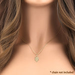 Solid 14K Yellow Gold Owl Pendant