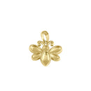 Solid 14K Gold Bee Pendant