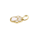 Solid 14K Gold White Paw Pendant