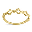 Solid 14K Gold Twisted Rope Ring