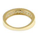 Solid 14K Gold Layered CZ Engagement Ring