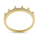 Solid 14K Gold Dainty Crown CZ Ring