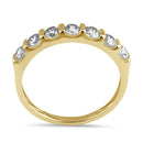 Solid 14K Gold Simple CZ Engagement Ring