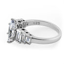 Sterling Silver Marquise CZ Engagement Ring