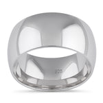 Sterling Silver Wedding Band 10mm