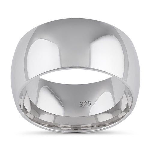 Sterling Silver Wedding Band 10mm