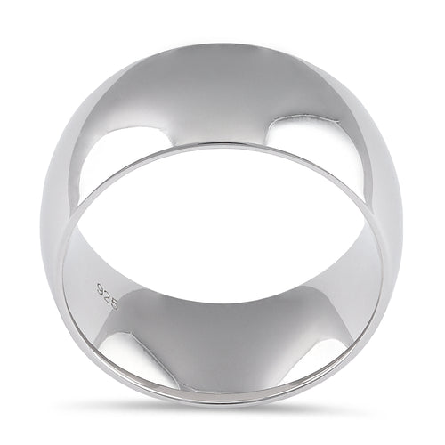 Sterling Silver Wedding Band 10mm