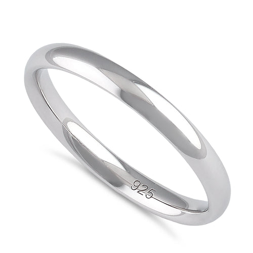 Sterling Silver Wedding Band 2.5mm