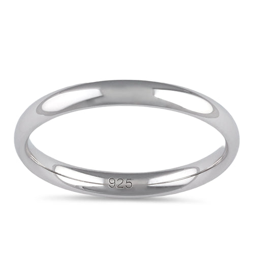 Sterling Silver Wedding Band 2.5mm