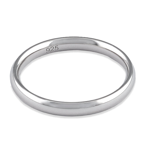 Sterling Silver Wedding Band 2.5mm