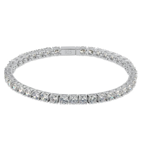Sterling Silver 4mm Cubic Zirconia Tennis Bracelet