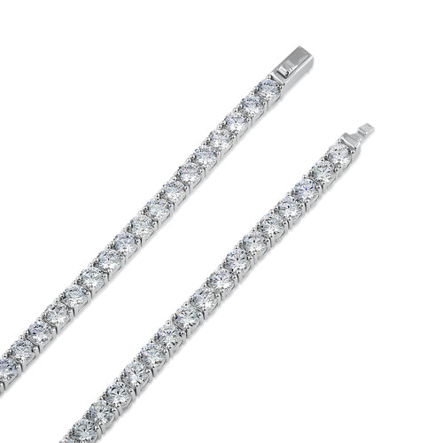 Sterling Silver 4mm Cubic Zirconia Tennis Bracelet