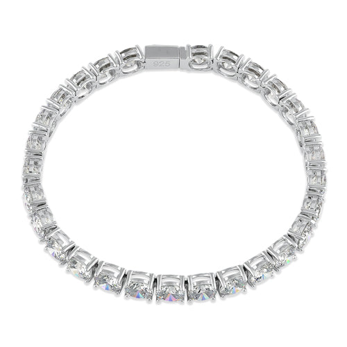 Sterling Silver 6mm Cubic Zirconia Tennis Bracelet