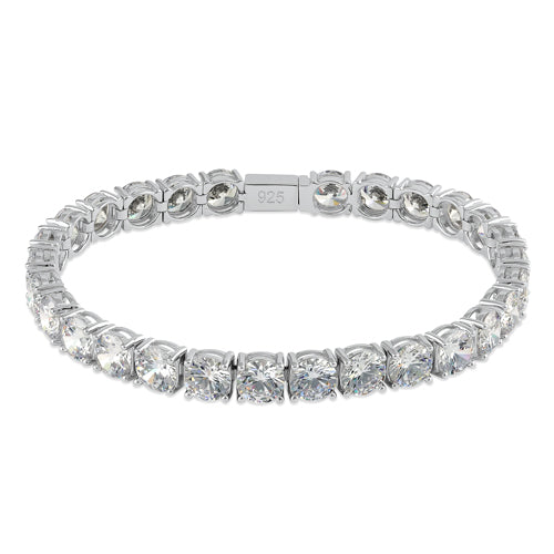 Sterling Silver 6mm Cubic Zirconia Tennis Bracelet