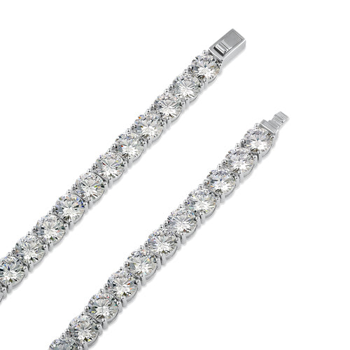 Sterling Silver 6mm Cubic Zirconia Tennis Bracelet