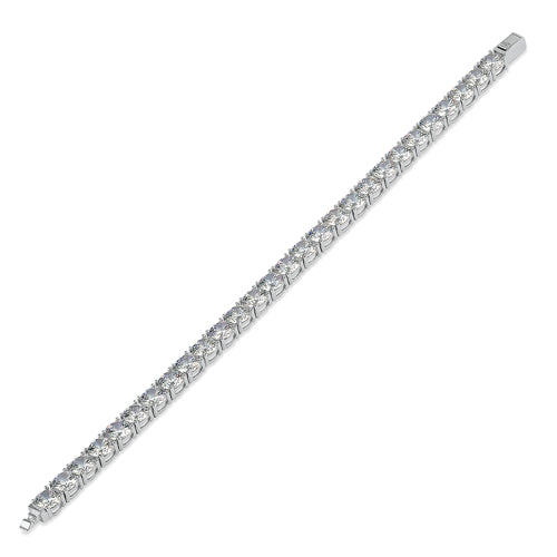Sterling Silver 6mm Cubic Zirconia Tennis Bracelet