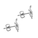 Sterling Silver Sea Turtle CZ Earrings