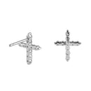 Sterling Silver Cross Stud Earrings
