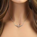 Sterling Silver Heartbeat Necklace