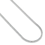 Sterling Silver 3mm Cubic Zirconia Tennis Necklace