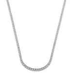 Sterling Silver 3mm Cubic Zirconia Tennis Necklace