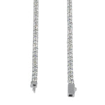 Sterling Silver 3mm Cubic Zirconia Tennis Necklace