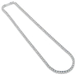 Sterling Silver 4mm Cubic Zirconia Tennis Necklace