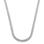 Sterling Silver 5mm Cubic Zirconia Tennis Necklace