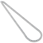 Sterling Silver 5mm Cubic Zirconia Tennis Necklace