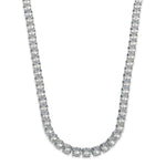 Sterling Silver 6mm Cubic Zirconia Tennis Necklace