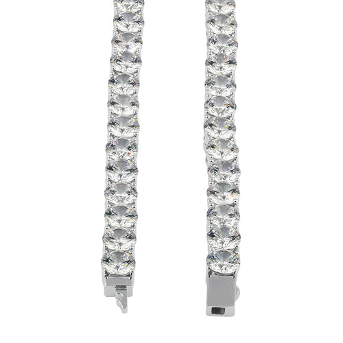 Sterling Silver 6mm Cubic Zirconia Tennis Necklace