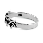 Sterling Silver Triple Star Ring